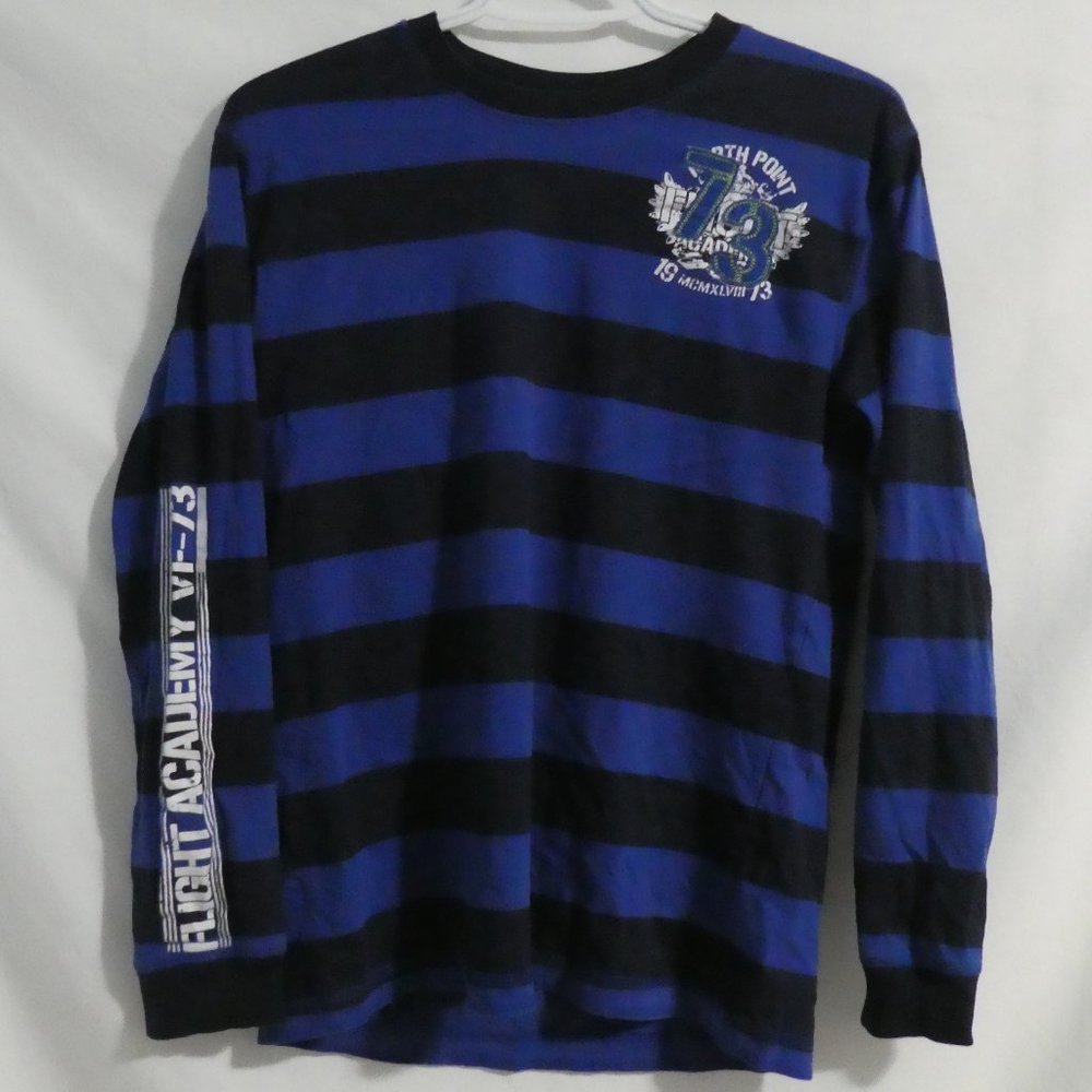 CHEROKEE | size 18 | Striped Long Sleeve Graphic Tee | 100% Cotton | NWOT